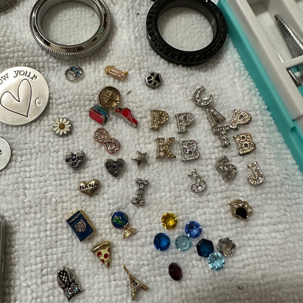 Origami Owl Lot 39 charms lockets wrap bracelets Texas A&M Aggies